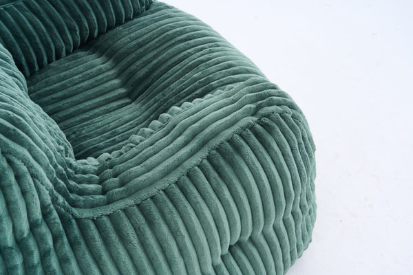 English Elm 010-soft Corduroy Bean Bag Chair with Memory Sponge Fill for Bedroom or Living Room Green W527P235534