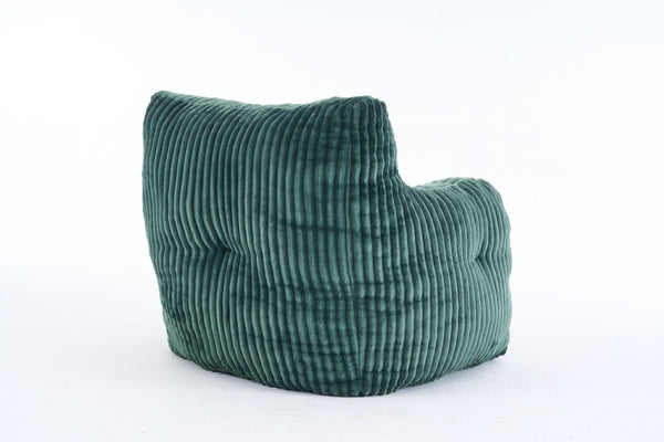 English Elm 010-soft Corduroy Bean Bag Chair with Memory Sponge Fill for Bedroom or Living Room Green W527P235534