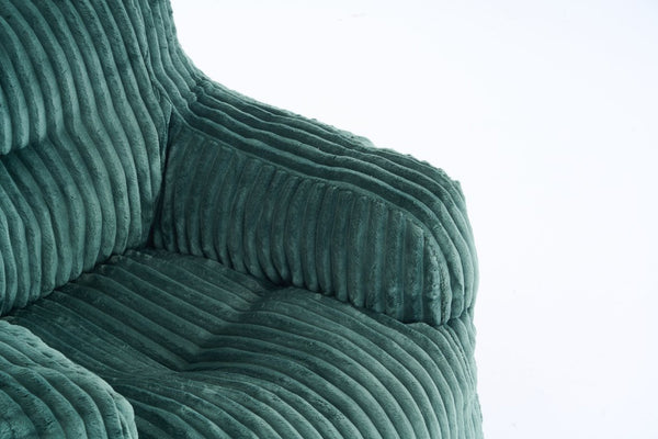 English Elm 010-soft Corduroy Bean Bag Chair with Memory Sponge Fill for Bedroom or Living Room Green W527P235534
