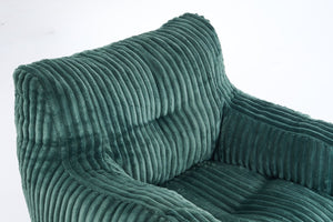 English Elm 010-soft Corduroy Bean Bag Chair with Memory Sponge Fill for Bedroom or Living Room Green W527P235534