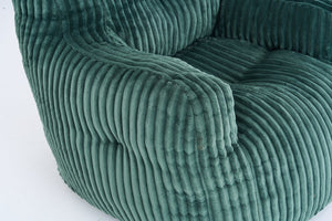 English Elm 010-soft Corduroy Bean Bag Chair with Memory Sponge Fill for Bedroom or Living Room Green W527P235534
