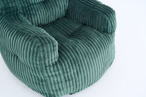 English Elm 010-soft Corduroy Bean Bag Chair with Memory Sponge Fill for Bedroom or Living Room Green W527P235534
