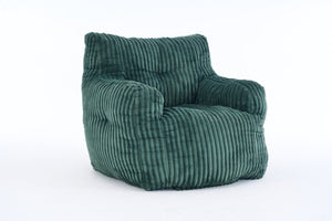 English Elm 010-soft Corduroy Bean Bag Chair with Memory Sponge Fill for Bedroom or Living Room Green W527P235534