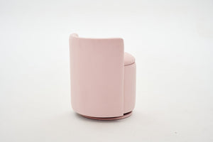 English Elm 075-velvet Swivel Barrel Chair Plush Upholstered Hidden Storage Sculptural Living Room Seat Pink W527P495168