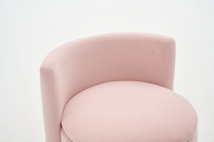 English Elm 075-velvet Swivel Barrel Chair Plush Upholstered Hidden Storage Sculptural Living Room Seat Pink W527P495168