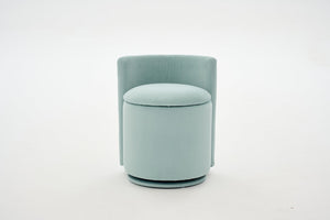 English Elm 075-velvet Swivel Barrel Chair Plush Upholstered Hidden Storage Sculptural Living Room Seat Aqua W527P495169