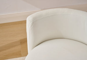 English Elm 075-Velvet Swivel Barrel Chair with Hidden Storage Plush Seat for Living Room Beige W527P557552