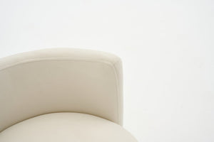 English Elm 075-Velvet Swivel Barrel Chair with Hidden Storage Plush Seat for Living Room Beige W527P557552