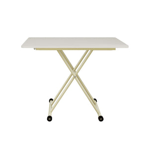 English Elm Adjustable Gas Lift Folding Table with Locking Wheels for Home Office or Outdoor Use W5290P514472