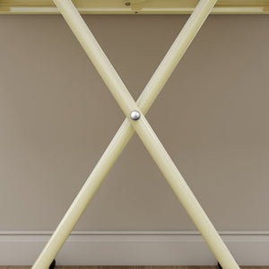 English Elm Adjustable Gas Lift Folding Table with Locking Wheels for Home Office or Outdoor Use W5290P514472
