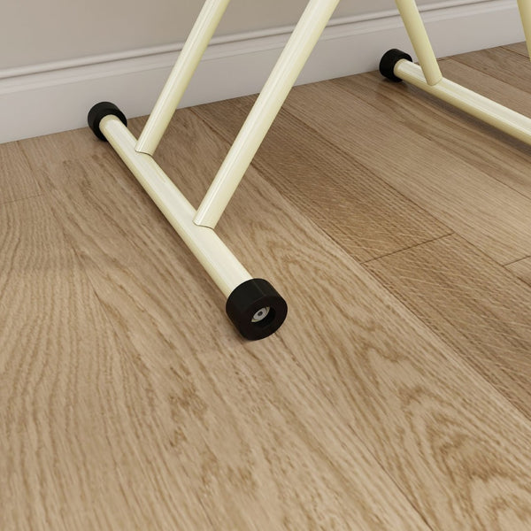 English Elm Adjustable Gas Lift Folding Table with Locking Wheels for Home Office or Outdoor Use W5290P514472