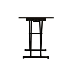 English Elm Adjustable Folding Table with Gas Lift Rolling Casters Portable Foldable Home Office W5290P514791
