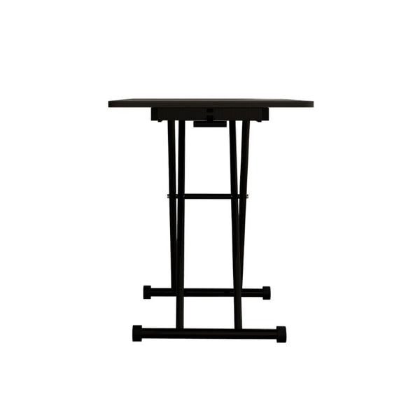 English Elm Adjustable Folding Table with Gas Lift Rolling Casters Portable Foldable Home Office W5290P514791