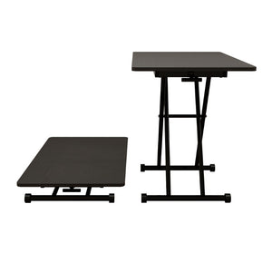 English Elm Adjustable Folding Table with Gas Lift Rolling Casters Portable Foldable Home Office W5290P514791