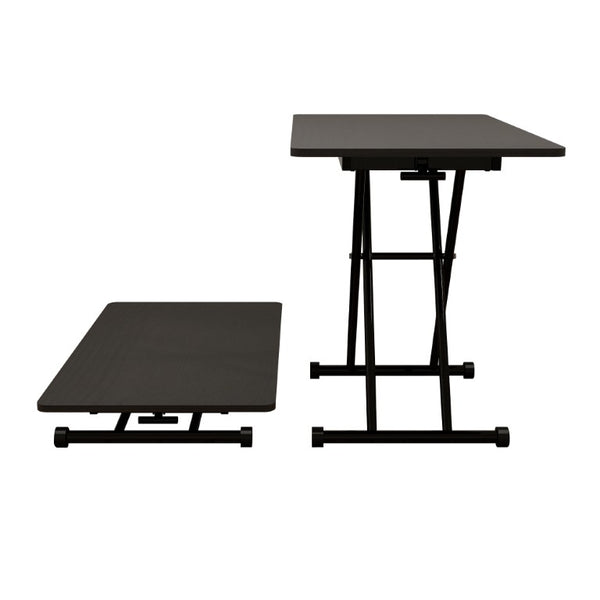English Elm Adjustable Folding Table with Gas Lift Rolling Casters Portable Foldable Home Office W5290P514791