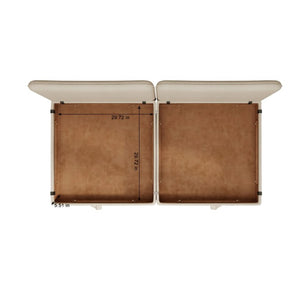 English Elm Modular Fabric Loveseat Sectional with Hidden Storage and Sleeper Function for Small Spaces W5290P534303