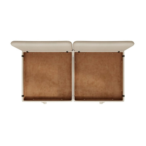 English Elm Modular Fabric Loveseat Sectional with Hidden Storage and Sleeper Function for Small Spaces W5290P534303
