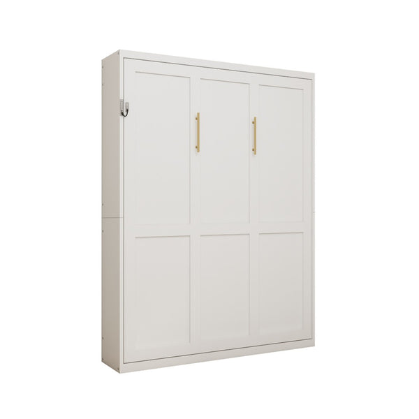 English Elm Queen Murphy Wall Bed Hydraulic Folding Cabinet with MDF Frame for Studio Spaces W5290S00008