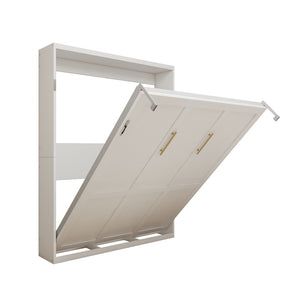 English Elm Queen Murphy Wall Bed Hydraulic Folding Cabinet with MDF Frame for Studio Spaces W5290S00008