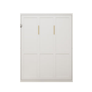 English Elm Queen Murphy Wall Bed Hydraulic Folding Cabinet with MDF Frame for Studio Spaces W5290S00008