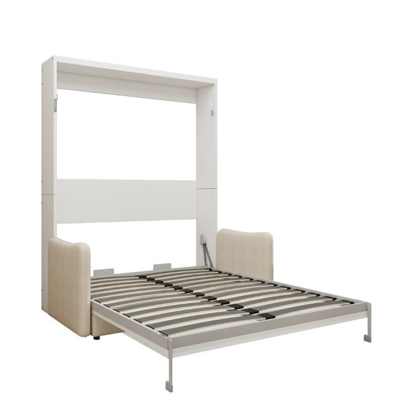 English Elm Murphy Queen Wall Bed with Integrated Sofa Hidden Storage and Hydraulic Fold Down Frame W5290S00022