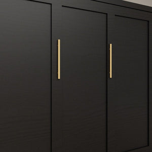 English Elm Easy Assembly Queen Murphy Wall Bed with Attached Sofa and Hidden Storage Cabinet W5290S00029