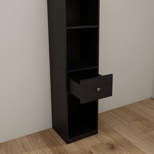 English Elm Queen Wall Murphy Bed with Dual Side Cabinets MDF Frame Space Saving Bedroom W5290S00035