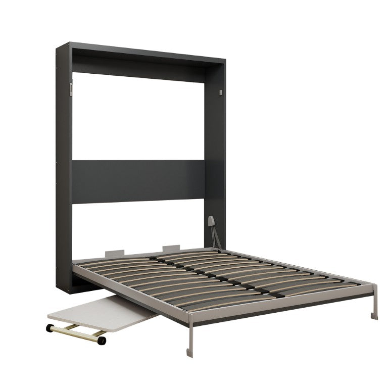 English Elm Space Saving Queen Murphy Bed with Mobile Height Adjustable Desk for Studio Living W5290S00042
