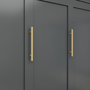 English Elm Space-Saving Queen Murphy Bed with Side Storage Cabinets for Studio or Guest Room W5290S00044