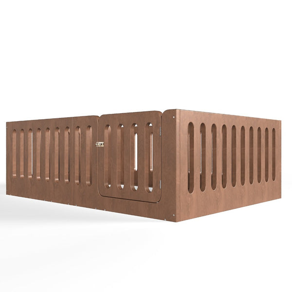 English Elm Full Size Montessori House Bed Solid Wood Low Profile Floor Frame for Kids Rooms Deep Natural W5305P482219