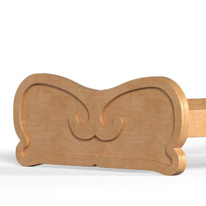 English Elm Twin Vintage Carved Pine Platform Bed Low Profile Frame for Kids and Teens Natural W5305P515345