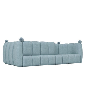 English Elm Twin Montessori Floor Bed Padded Surround Rails Low Profile Kids Upholstered Frame Blue W5305P535540