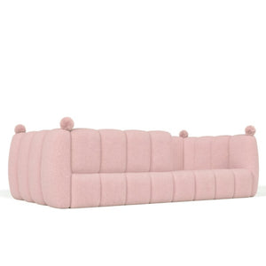 English Elm Twin Montessori Floor Bed Padded Surround Rails Low Profile Kids Upholstered Frame Pink W5305P535542