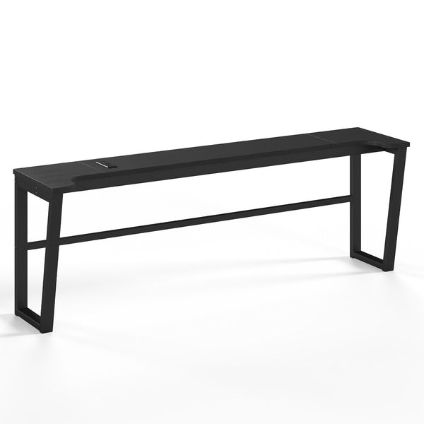 English Elm Queen Metal Loft Bed with Staircase Storage Drawers Movable Desk and Pegboard Black W5305S00129