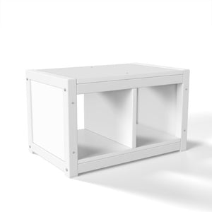 English Elm Twin Over Full Metal Playhouse Bunk Bed with Slide LED Strip and Privacy Curtain Antique White W5305S00163