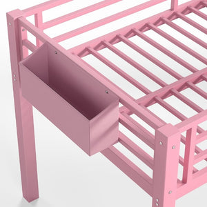 English Elm Twin Low Loft Bed with Stair Storage Fabric Drawers Shelves and Built in Frame Lights W5305S00172