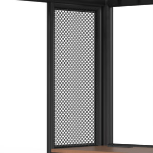 English Elm Twin Xl Industrial Loft Bed with Desk Power Outlet Led Wardrobe and Stair Storage Black W5305S00177