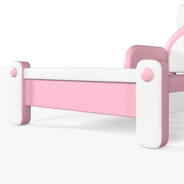 English Elm Twin Cat Shaped Kids Platform Bed PU Upholstered Low Profile Princess Bedroom Frame W5305S00213