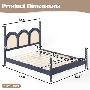English Elm Twin Over Full Bunk Bed Round Pipe Steel Frame with Guardrails for Kids and Teens Blue MDF,Pine,Plywood W5305S00255