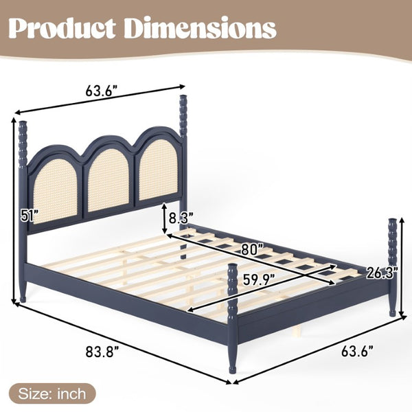 English Elm Twin Over Full Bunk Bed Round Pipe Steel Frame with Guardrails for Kids and Teens Blue MDF,Pine,Plywood W5305S00255