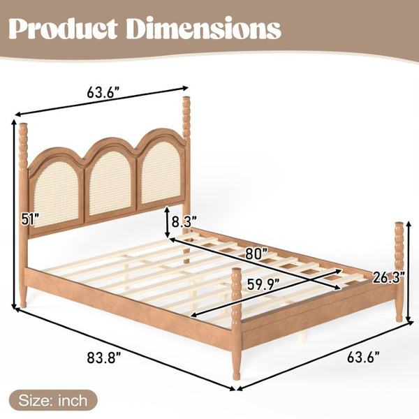 English Elm Twin Over Full Bunk Bed Round Pipe Steel Frame with Guardrails for Kids and Teens Natural MDF,Pine,Plywood W5305S00256