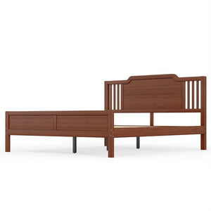 English Elm Queen Solid Bamboo Platform Bed with Tall Headboard for Modern Bedroom No Box Spring Needed W5316P484002