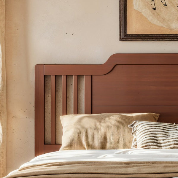 English Elm Queen Solid Bamboo Platform Bed with Tall Headboard for Modern Bedroom No Box Spring Needed W5316P484002