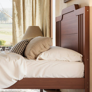 English Elm Queen Solid Bamboo Platform Bed with Tall Headboard for Modern Bedroom No Box Spring Needed W5316P484002