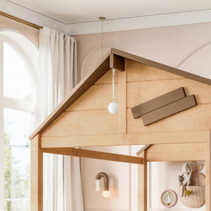 English Elm Full Size Pine Wood Playhouse Bed with Storage Drawers Window Shelf and Hooks W5316S00092