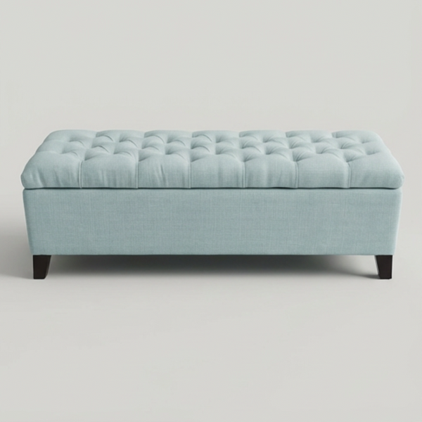 English Elm 50.25" Upholstered Storage Bench with Safety Hinge Soft Foam Seat for Bedroom Entryway W5325P423771
