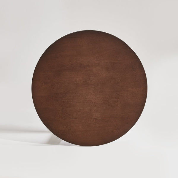 English Elm Solid Rubberwood Two-tier Round Side Table with Open Shelf for Living Room or Bedroom W5368P499371