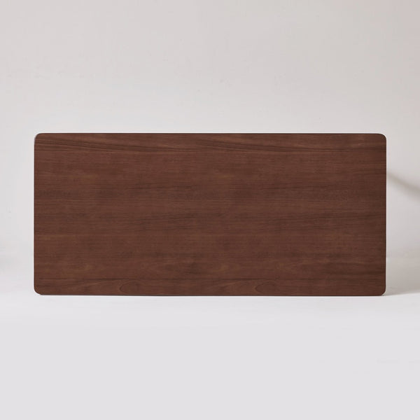 English Elm 100% Solid Rubberwood Writing Desk Retro Walnut Finish with Drawer for Home Office W5368P512517