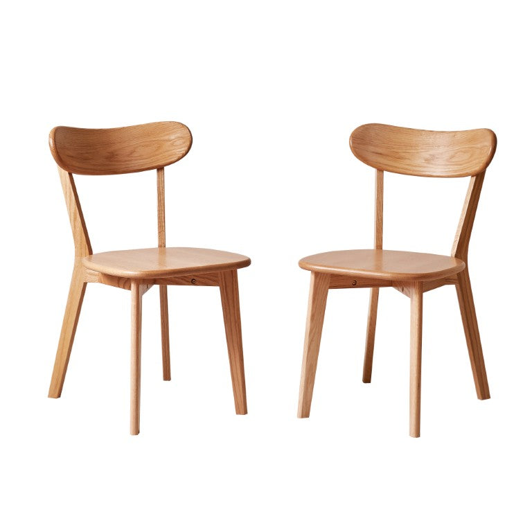 English Elm 2 Solid Rubberwood Dining Chairs Dark Walnut Curved Back Bistro Kitchen Set W5368P531830