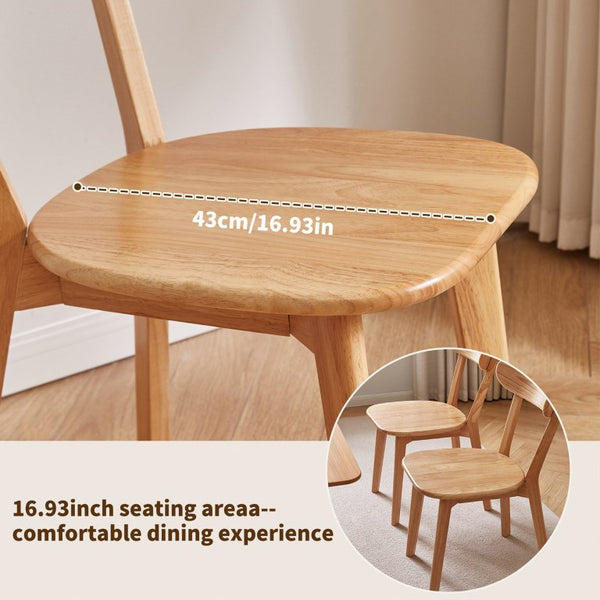 English Elm 2 Solid Rubberwood Dining Chairs Dark Walnut Curved Back Bistro Kitchen Set W5368P531830